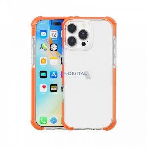 iPhone 16 Pro Max Shockproof silicon Back Cover, portocaliu