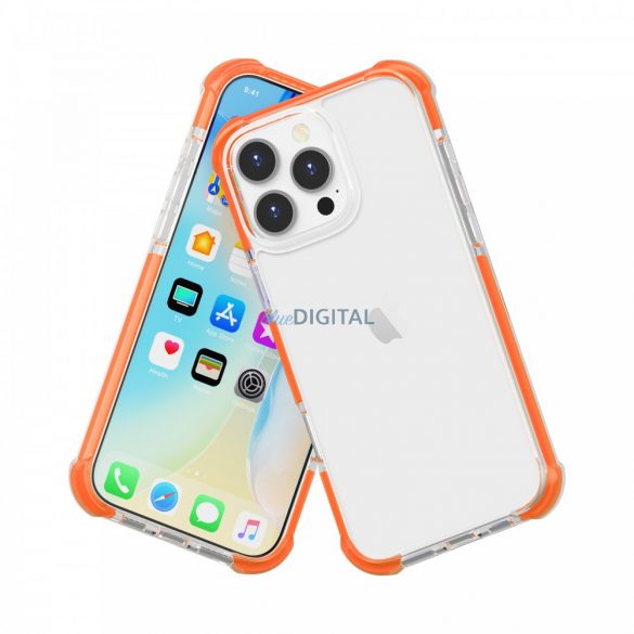 iPhone 16 Pro Shockproof Silicone Back Cover, portocaliu