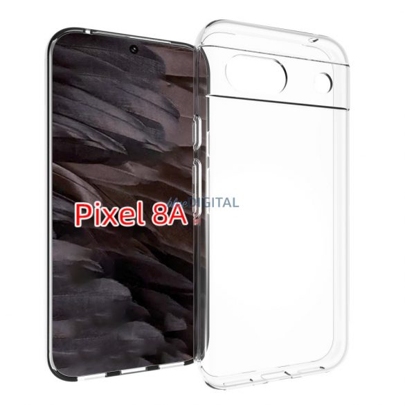 Google Pixel 8a silicon subțire capac spate, transparent