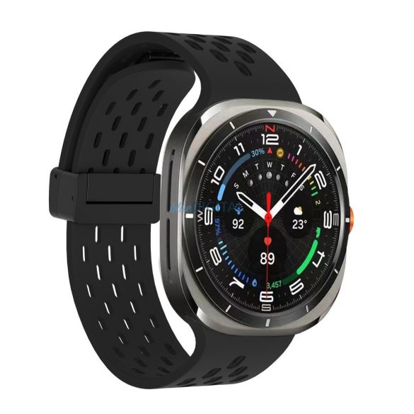 Galaxy Watch 7 Ultra curea de ceas magnetică cu găuri, 24mm, negru