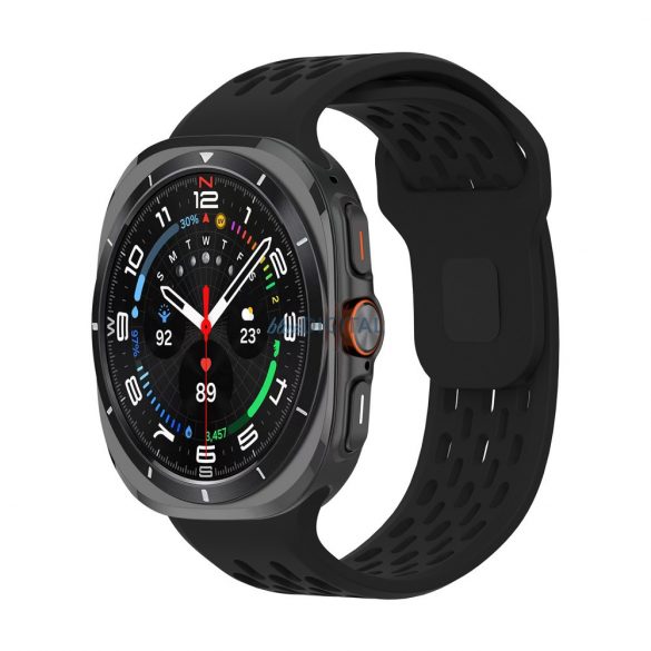 Galaxy Watch 7 Ultra curea de ceas magnetică cu găuri, 24mm, negru