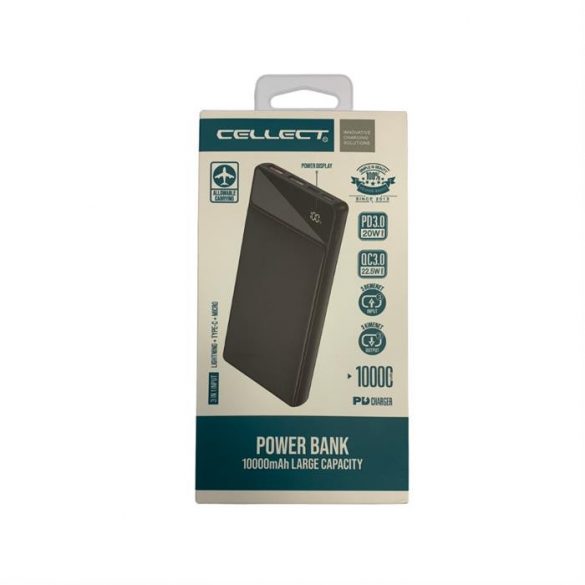 Cellect Power Bank PR132 PD20W, 10000mAh, negru