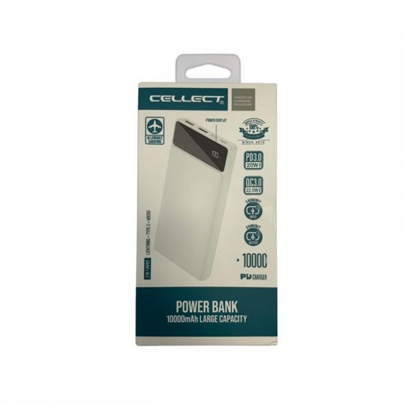 Cellect Power Bank PR132 PD20W, 10000mAh, alb