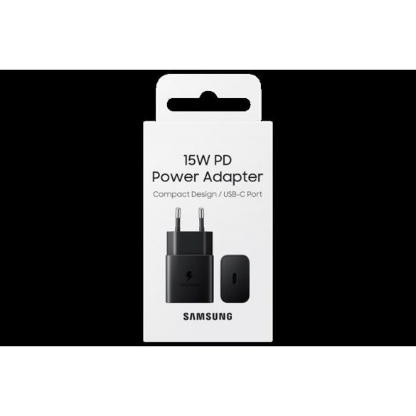 Adaptor de alimentare Samsung, 15W PD USB-C, negru