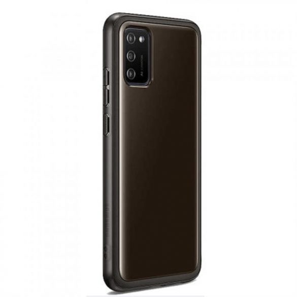 Husă moale și transparentă Samsung Galaxy A03s, neagră