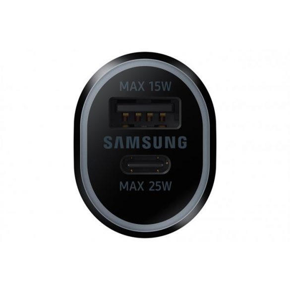 Încărcător auto Samsung USB A (15W) USB C (25W), negru