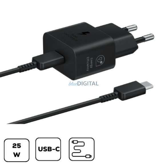 Adaptor de retea Samsung cu cablu, 25W, negru