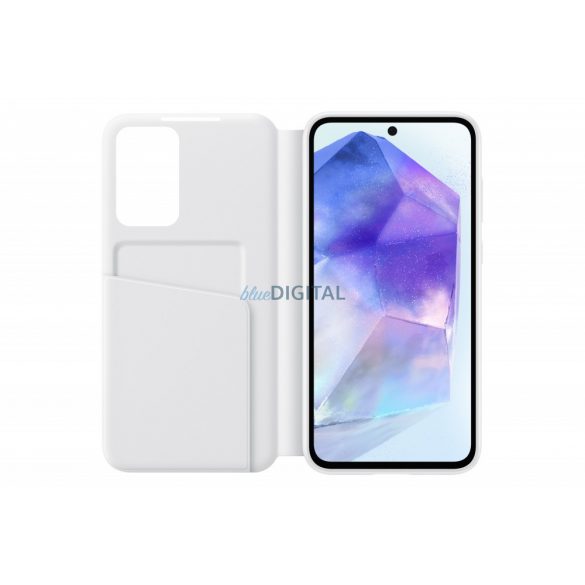 Husă portofel Samsung Galaxy A55 5G Smart View, albă