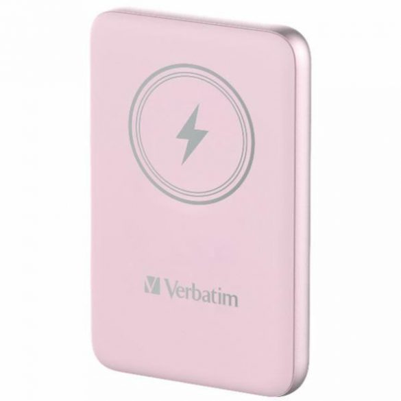 Verbatim Powerbank indukcyjny 'n' Go 15W 5000mAh Wireless magnetic różowy/roz 32243