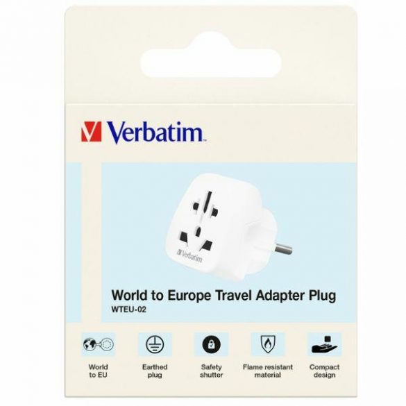 Adaptor Verbatim podróżny EU/UK/US WTEU-02 biały/alb 49549