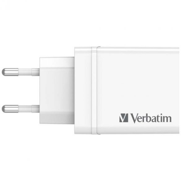 Verbatim Ładowarka sieciowa 30W 3xUSB-A/ USB-C PD 3.0 CHR-30EU2 biały/alb 49701