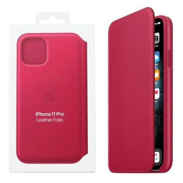 Etui Apple MY1K2ZM/A Husa Folio din piele pentru iPhone 11 Pro 5.8" malinowy/zmeura