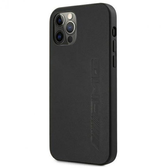 AMG AMHCP12LDOLBK Carcasă rigidă din piele pentru iPhone 12 Pro Max, 6,7 inchi/negru