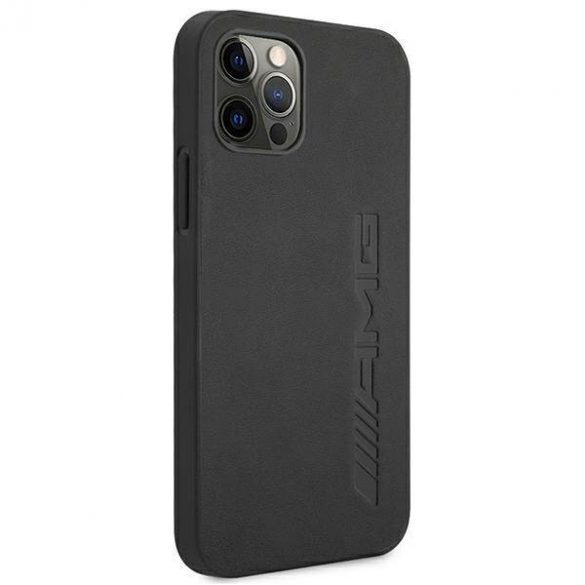 AMG AMHCP12LDOLBK Carcasă rigidă din piele pentru iPhone 12 Pro Max, 6,7 inchi/negru