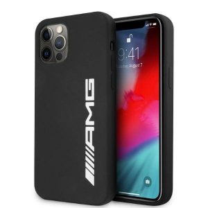 AMG AMHCP12LSGLBGN Carcasă rigidă din silicon pentru iPhone 12 Pro Max, 6,7 inchi/negru