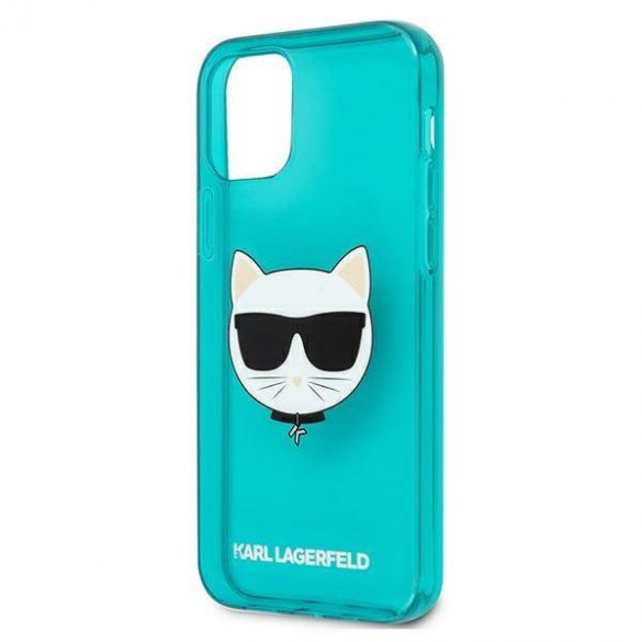 Karl Lagerfeld KLHCP12LCHTRB iPhone 12 Pro Max 6,7" niebieski/albastru Husă rigidă Glitter Choupette Fluo