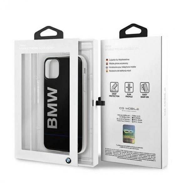 Etui BMW BMHCN65PCUBBK Carcasă rigidă pentru iPhone 11 Pro Max 11 6,5" czarny/negru Husă cu logo imprimat semnătură