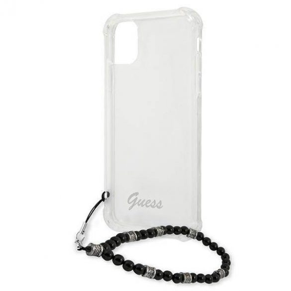 Guess GUHCP12LKPSBK Carcasă rigidă transparentă pentru iPhone 12 Pro Max 6,7" Black Pearl