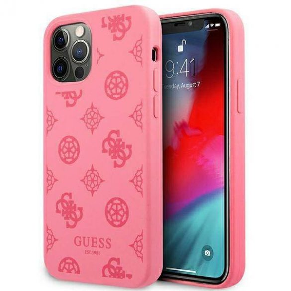 Guess GUHCP12LLSPEFU Husă rigidă pentru iPhone 12 Pro Max 6,7" fuksja/fucsia Husă Bujor Collection