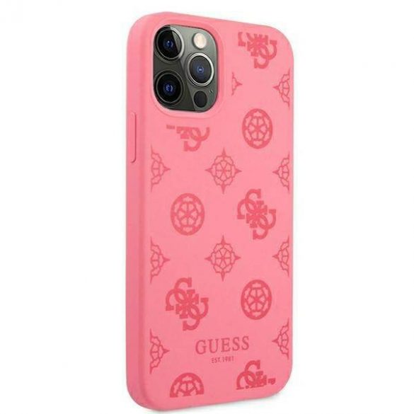 Guess GUHCP12LLSPEFU Husă rigidă pentru iPhone 12 Pro Max 6,7" fuksja/fucsia Husă Bujor Collection