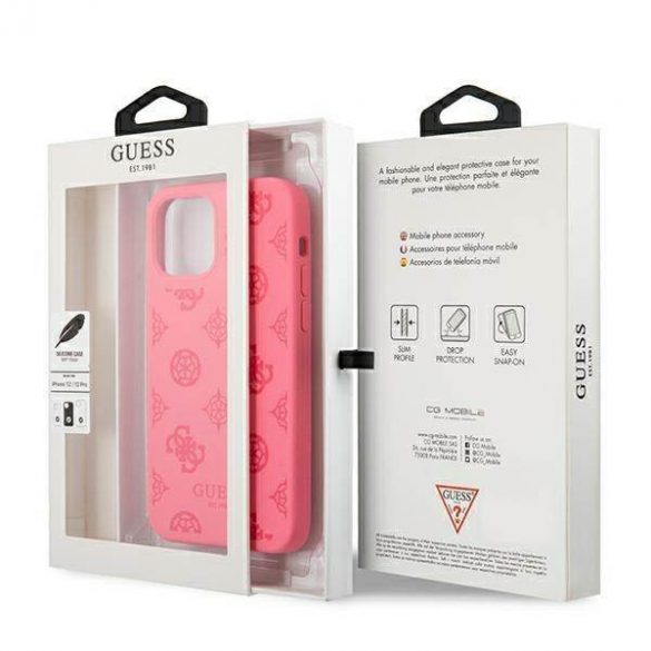 Guess GUHCP12LLSPEFU Husă rigidă pentru iPhone 12 Pro Max 6,7" fuksja/fucsia Husă Bujor Collection