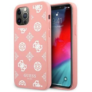 Guess GUHCP12LLSPEWPI Husă rigidă pentru iPhone 12 Pro Max 6,7" rożowy/roz Husă Bujor Collection