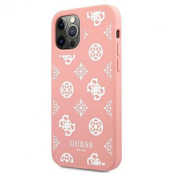 Guess GUHCP12LLSPEWPI Husă rigidă pentru iPhone 12 Pro Max 6,7" rożowy/roz Husă Bujor Collection