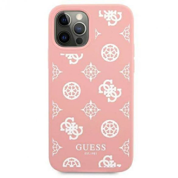 Guess GUHCP12LLSPEWPI Husă rigidă pentru iPhone 12 Pro Max 6,7" rożowy/roz Husă Bujor Collection