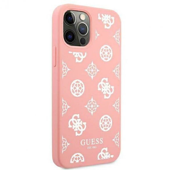 Guess GUHCP12LLSPEWPI Husă rigidă pentru iPhone 12 Pro Max 6,7" rożowy/roz Husă Bujor Collection