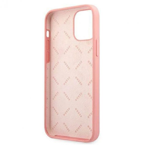 Guess GUHCP12LLSPEWPI Husă rigidă pentru iPhone 12 Pro Max 6,7" rożowy/roz Husă Bujor Collection