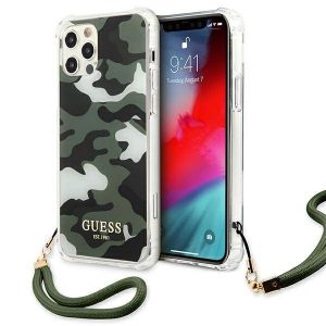 Guess GUHCP12MKSARKA iPhone 12/12 Pro 6,1" zielony/kaki hardcase Husă Camo Collection