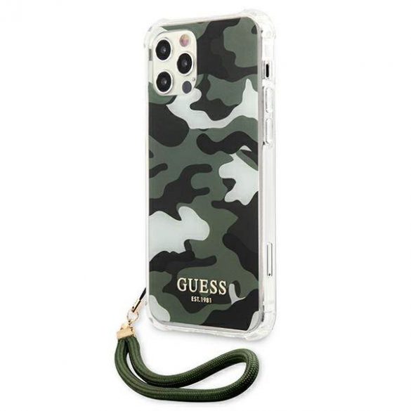 Guess GUHCP12MKSARKA iPhone 12/12 Pro 6,1" zielony/kaki hardcase Husă Camo Collection