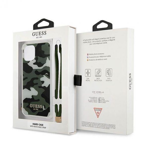 Guess GUHCP12MKSARKA iPhone 12/12 Pro 6,1" zielony/kaki hardcase Husă Camo Collection