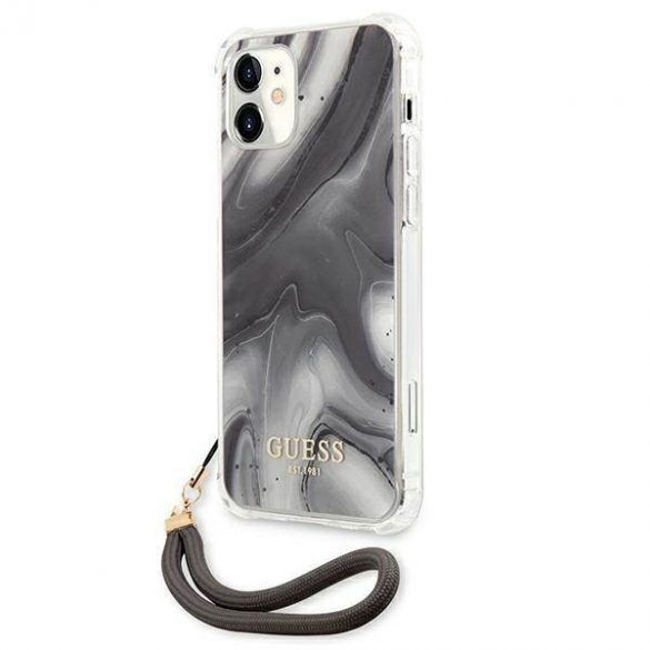 Guess GUHCP12SKSMAGR iPhone 12 mini 5,4" szary/gri carcasă rigidă Marble Collection