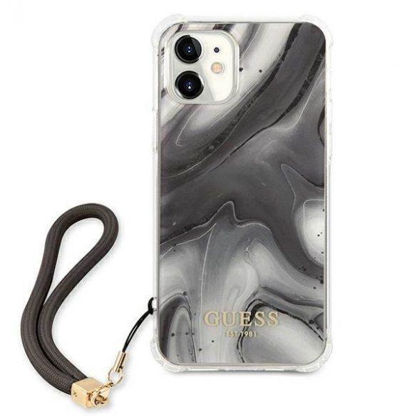 Guess GUHCP12SKSMAGR iPhone 12 mini 5,4" szary/gri carcasă rigidă Marble Collection