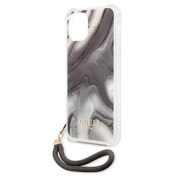 Guess GUHCP12MKSMAGR Husă rigidă pentru iPhone 12/12 Pro 6,1" szary/gri Husă Marble Collection