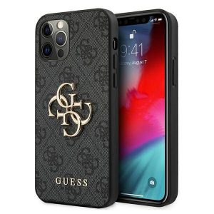 Guess GUHCP12M4GMGGR iPhone 12/12 Pro 6,1" gri/gri hard Husă 4G Big Metal Logo husă