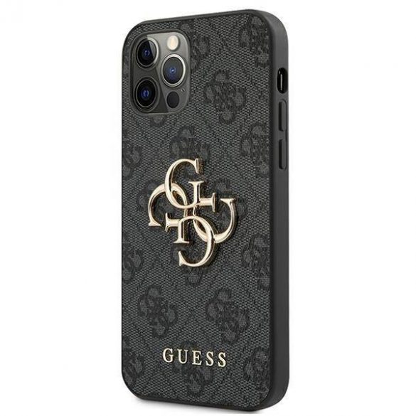 Guess GUHCP12M4GMGGR iPhone 12/12 Pro 6,1" gri/gri hard Husă 4G Big Metal Logo husă