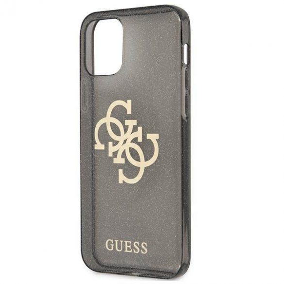 Guess GUHCP12LPCUGL4GBK iPhone 12 Pro Max 6,7" negru/negru husă greu Glitter 4G Big Logo husă