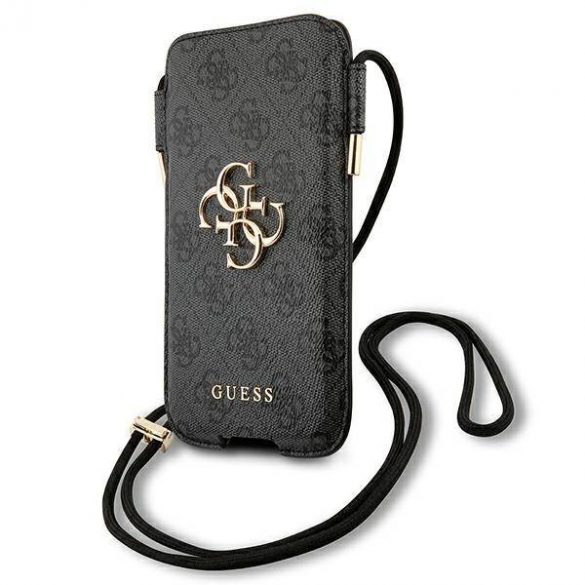 Guess Torebka la telefon GUHCP12L4GPSGR 6,7" szary/grey 4G Metal Logo