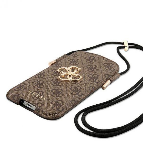 Guess Torebka pentru telefon GUHCP12L4GPSBR 6,7" brązowy/brown 4G Metal Logo