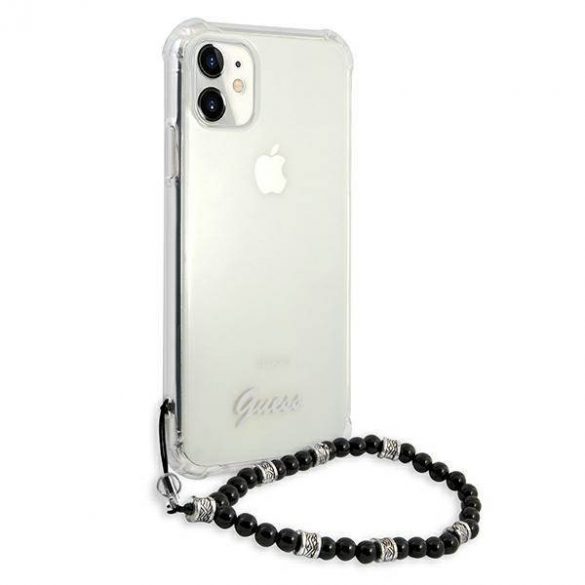 Guess GUHCN61KPSBK Carcasă rigidă transparentă pentru iPhone 11 6,1" / Xr Black Pearl