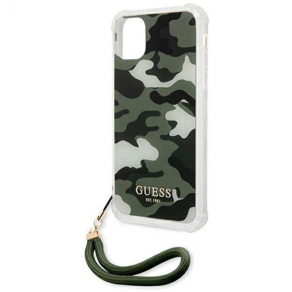 Guess GUHCN61KSARKA Husă rigidă pentru iPhone 11 6,1" / Xr zielony/kaki Husă Camo Collection