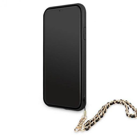 Guess GUHCN61SASGBK iPhone 11 6,1" / Xr czarny/negru hardcase Saffiano Chain