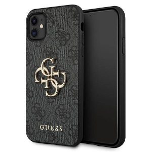 Guess GUHCN614GMGGR iPhone 11 6,1" / Xr gri/gri hard Husă 4G Big Metal Logo husă