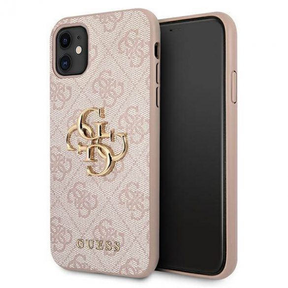 Guess GUHCN614GMGPI iPhone 11 6,1" / Xr roz/roz Husă tare 4G Big Metal Logo