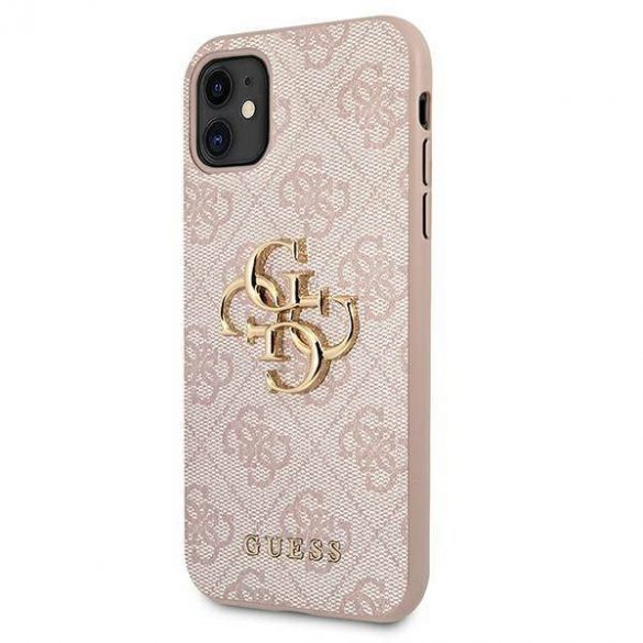 Guess GUHCN614GMGPI iPhone 11 6,1" / Xr roz/roz Husă tare 4G Big Metal Logo