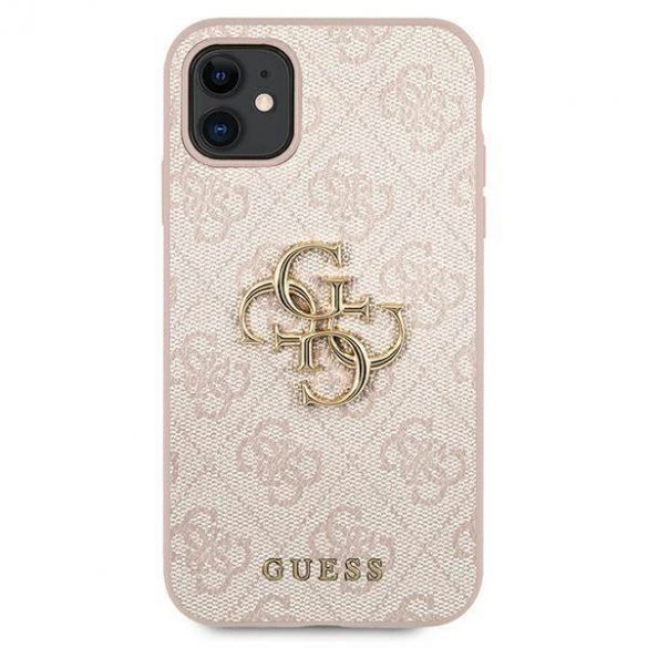 Guess GUHCN614GMGPI iPhone 11 6,1" / Xr roz/roz Husă tare 4G Big Metal Logo