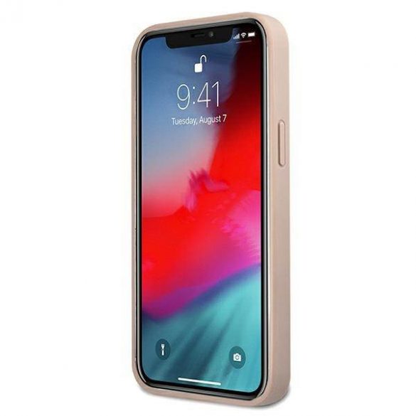 Guess GUHCP12M4GMGPI Husă rigidă pentru iPhone 12/12 Pro 6,1" rożowy/roz 4G Big Metal Logo