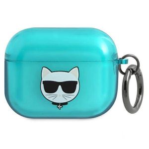 Husa Karl Lagerfeld KLAPUCHFL AirPods Pro husa niebieski/albastru Choupette